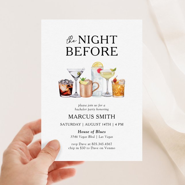 The Night Before Bachelor Party Invitation (Creator Uploaded)