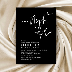 The Night Before, Casual Wedding Rehearsal Dinner Invitation