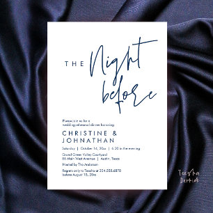 The Night Before, Casual Wedding Rehearsal Dinner Invitation