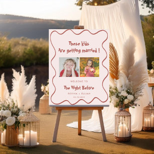The Night Before Childhood Photos Wedding Acrylic Sign
