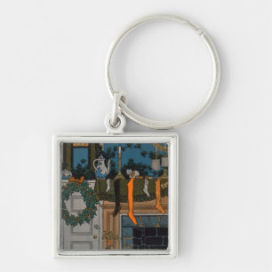 The Night Before Christmas by Denlow, 1903 (colour Key Ring