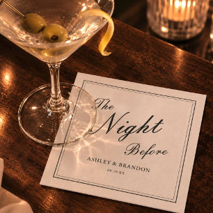 The Night Before Classic Rehearsal Dinner Napkin