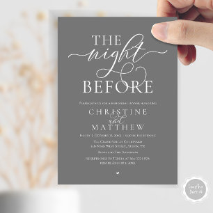 The Night Before, Classy Wedding Rehearsal Dinner Invitation