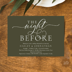 The Night Before, Classy Wedding Rehearsal Dinner Invitation
