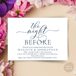 The Night Before, Classy Wedding Rehearsal Dinner Invitation