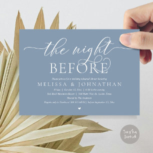 The Night Before, Classy Wedding Rehearsal Dinner Invitation
