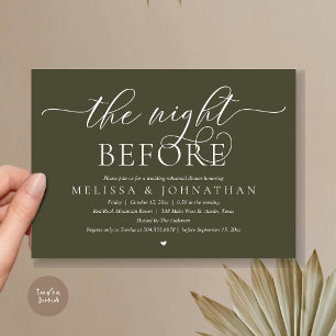 The Night Before, Classy Wedding Rehearsal Dinner Invitation