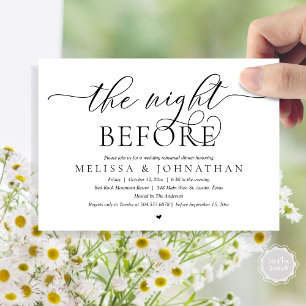 The Night Before, Classy Wedding Rehearsal Dinner Invitation
