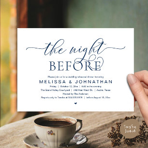 The Night Before, Classy Wedding Rehearsal Dinner Invitation