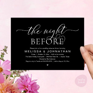 The Night Before, Classy Wedding Rehearsal Dinner Invitation