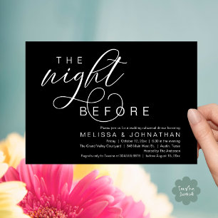 The Night Before, Classy Wedding Rehearsal Dinner Invitation