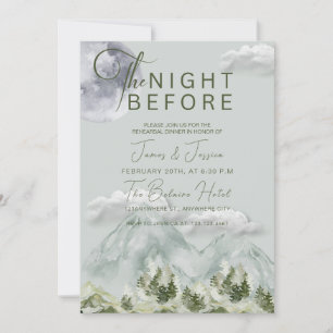 The Night Before Forest Wedding Rehearsal Dinner I Invitation