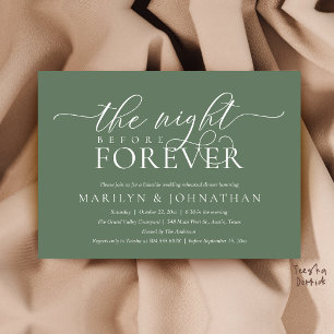 The Night Before Forever, Classy Rehearsal Dinner Invitation