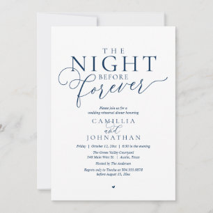 “The Night Before Forever” Modern Rehearsal Dinner Invitation