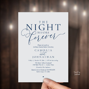 “The Night Before Forever” Modern Rehearsal Dinner Invitation