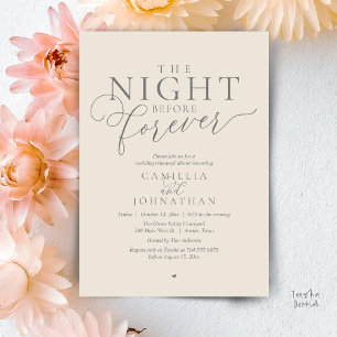 “The Night Before Forever” Modern Rehearsal Dinner Invitation