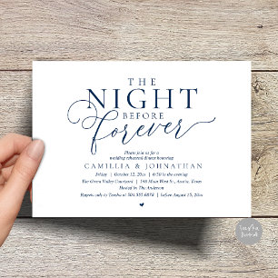 “The Night Before Forever” Modern Rehearsal Dinner Invitation
