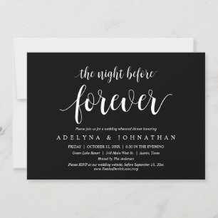 The Night Before Forever, Wedding Rehearsal Dinner Invitation