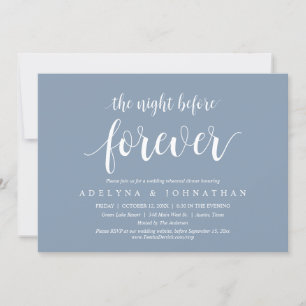 The Night Before Forever, Wedding Rehearsal Dinner Invitation