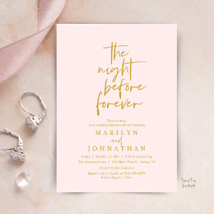 The Night Before Forever, Wedding Rehearsal Dinner Invitation