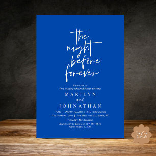 The Night Before Forever, Wedding Rehearsal Dinner Invitation