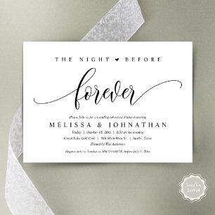 The Night Before Forever, Wedding Rehearsal Dinner Invitation