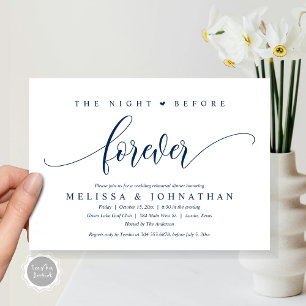 The Night Before Forever, Wedding Rehearsal Dinner Invitation