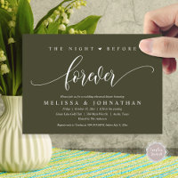 The Night Before Forever, Wedding Rehearsal Dinner