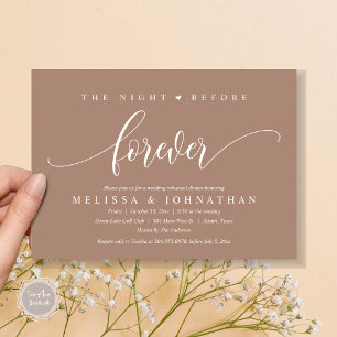 The Night Before Forever, Wedding Rehearsal Dinner Invitation
