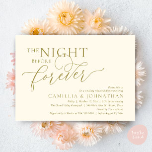 The Night Before Forever, Wedding Rehearsal Dinner Invitation