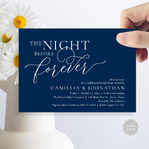 The Night Before Forever, Wedding Rehearsal Dinner Invitation