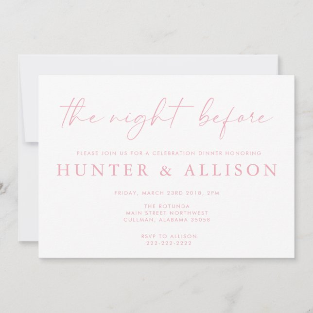 The Night Before | Invitation (Front)