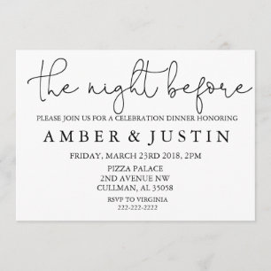 The Night Before   Invitation