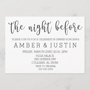 The Night Before   Invitation