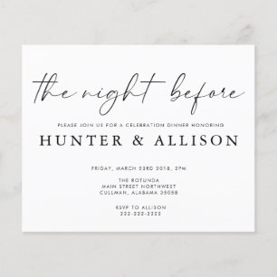 The Night Before   Invitation Flyer