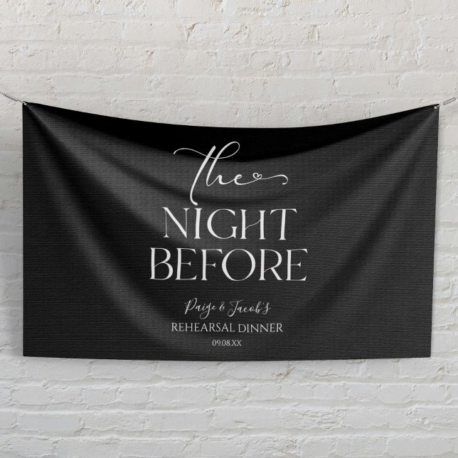The Night Before Minimal Wedding Rehearsal Dinner Banner (Creator Uploaded)