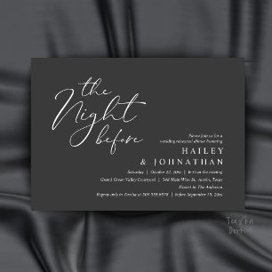 The Night Before, Modern Wedding Rehearsal Dinner Invitation