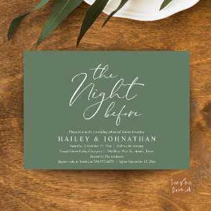 The Night Before, Modern Wedding Rehearsal Dinner Invitation