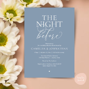 “The Night Before” Modern Wedding Rehearsal Dinner Invitation
