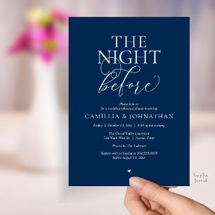“The Night Before” Modern Wedding Rehearsal Dinner Invitation