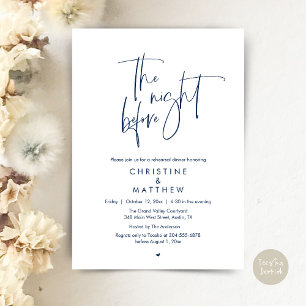 The Night Before, Modern Wedding Rehearsal Dinner Invitation