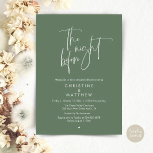 The Night Before, Modern Wedding Rehearsal Dinner Invitation