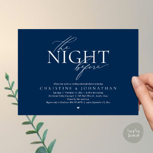 The Night Before, Modern Wedding Rehearsal Dinner  Invitation