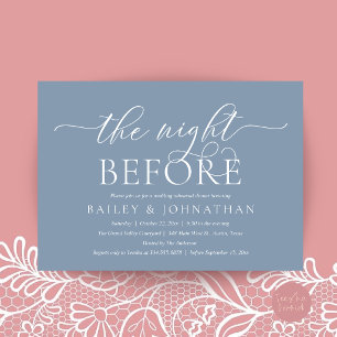 The Night Before, Modern Wedding Rehearsal Dinner Invitation