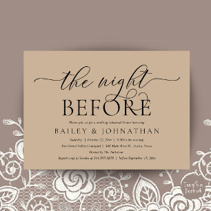 The Night Before, Modern Wedding Rehearsal Dinner Invitation