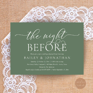 The Night Before, Modern Wedding Rehearsal Dinner Invitation