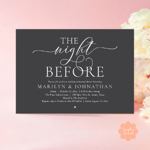 The Night Before, Modern Wedding Rehearsal Dinner Invitation
