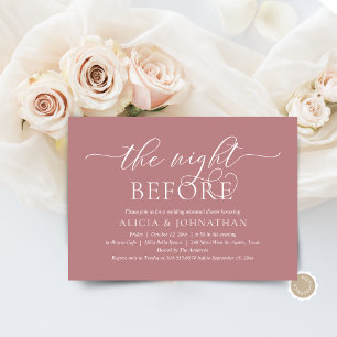 The Night Before, Modern Wedding Rehearsal Dinner Invitation