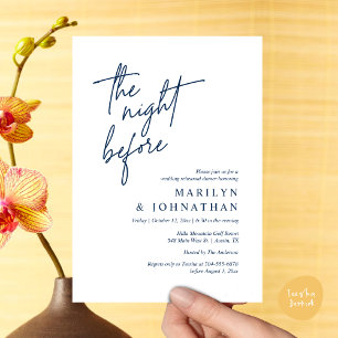 The Night Before, Modern Wedding Rehearsal Dinner Invitation