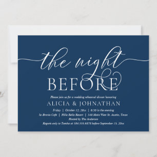 The Night Before, Modern Wedding Rehearsal Dinner Invitation